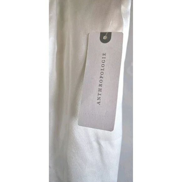 Maeve Anthropologie Parachute Pants Women's 4 Cream Satin Belted NWT - Picture 4 of 8